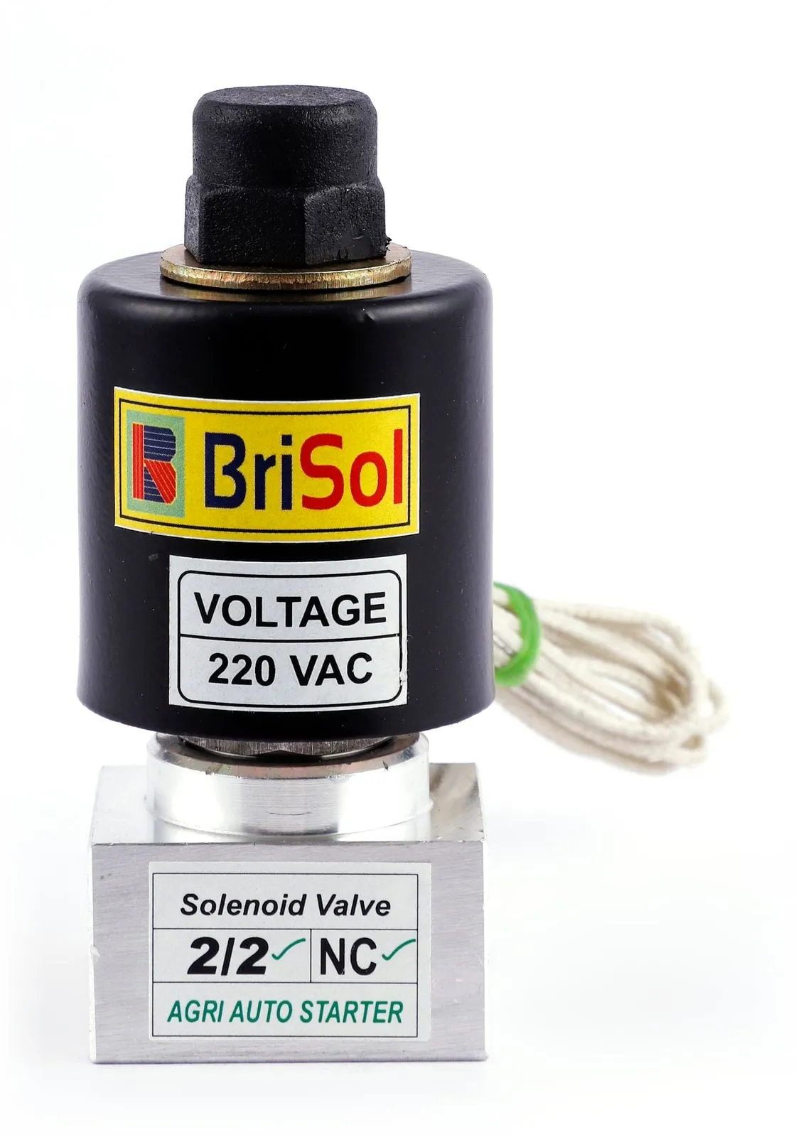 BRISOL 2/2 direct-acting solenoid valve, aluminium body